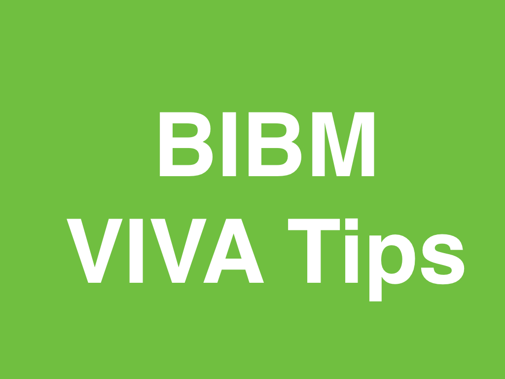 BIBM Viva Tips