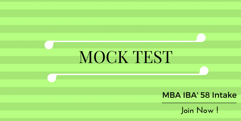 IBA MBA এর মডেল টেস্টে ভর্তি চলছে
